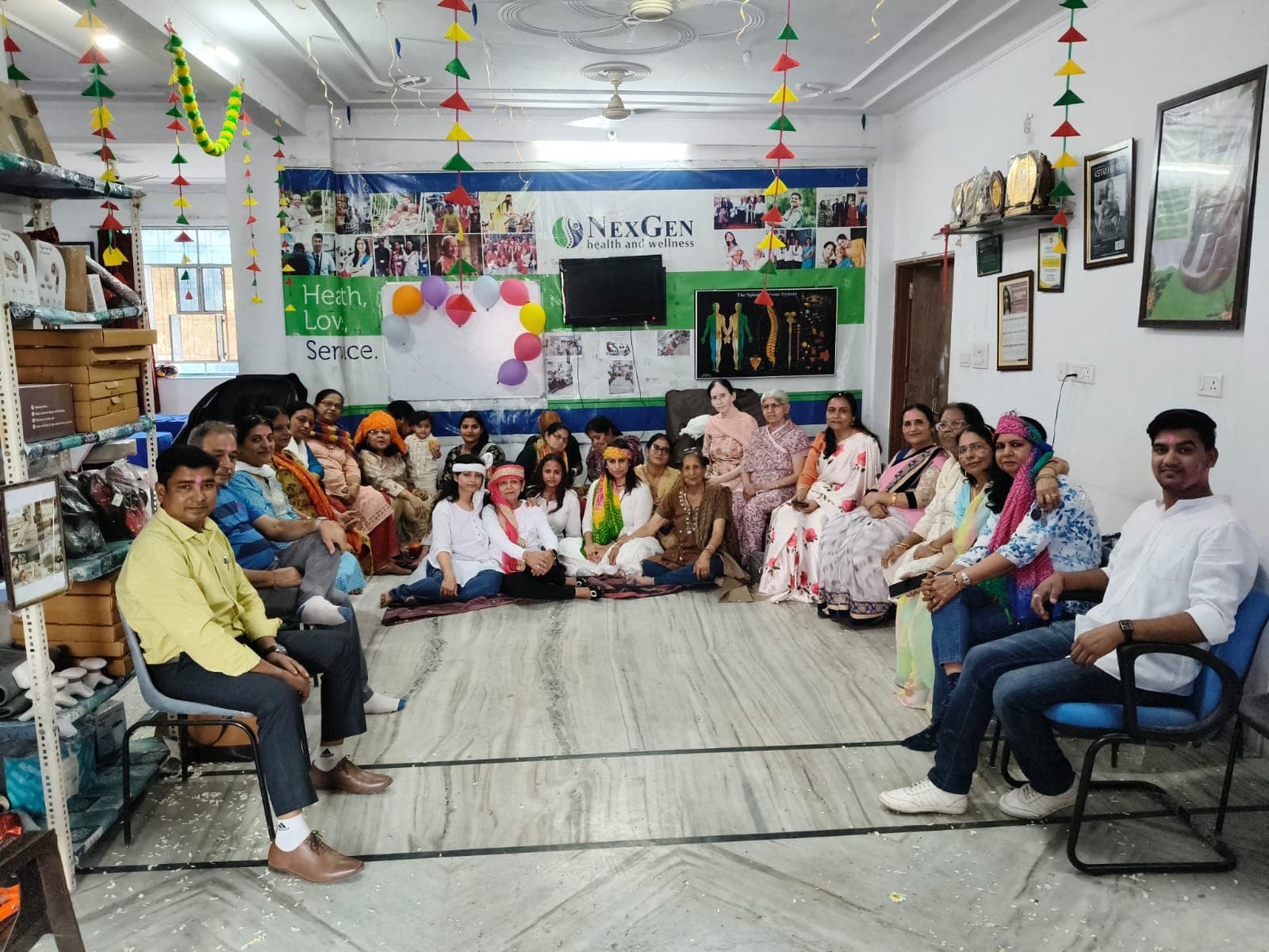 A festive community gathering at the NexGen wellness centre in Jaipur