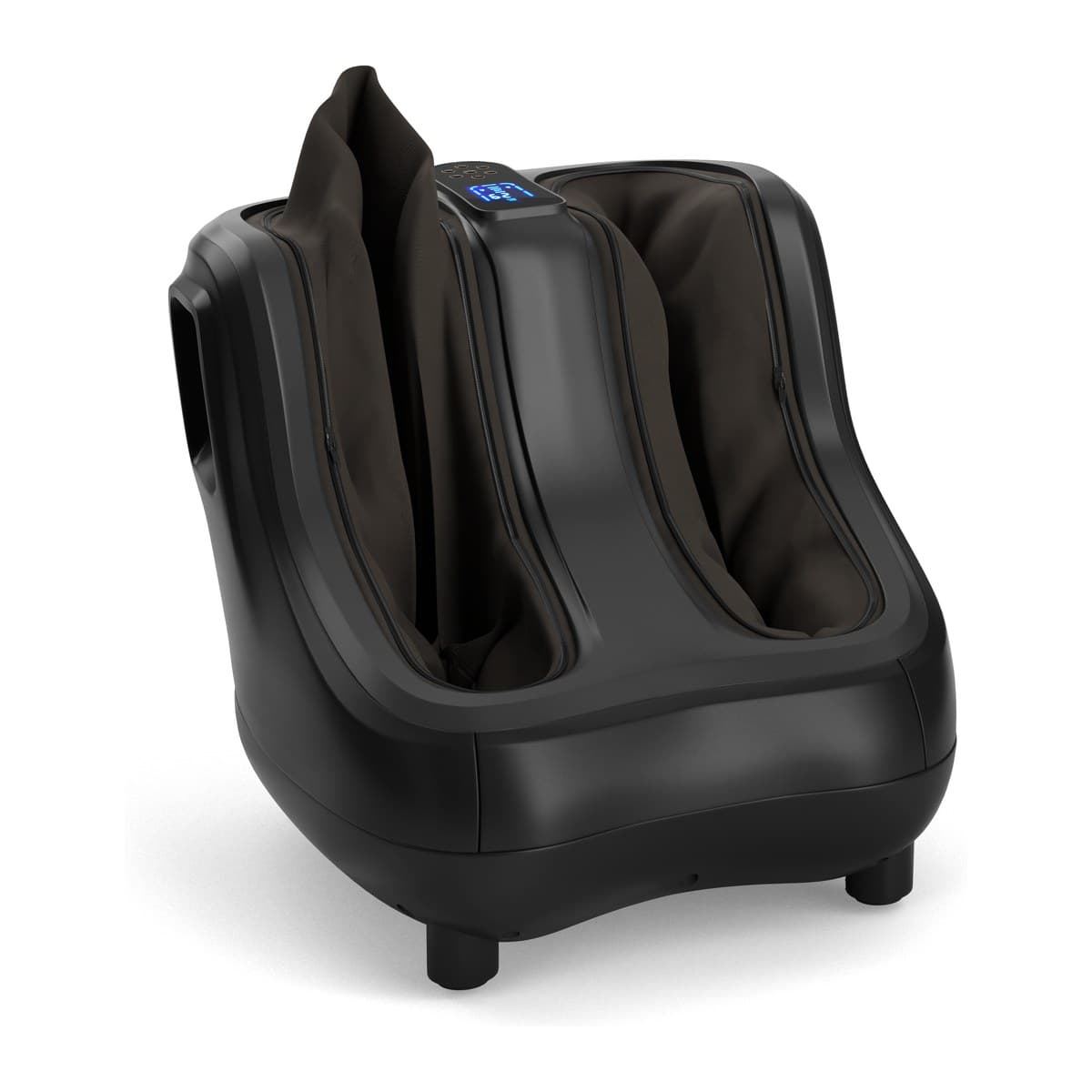 Aero 361 leg and foot massager in black, three-quarter view