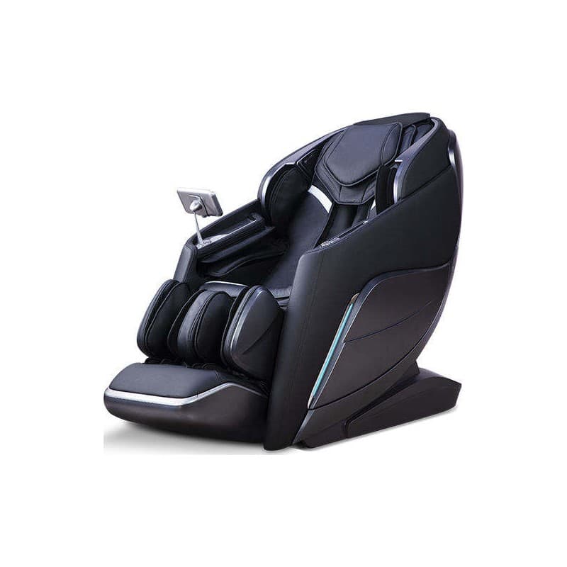 Z710 Pro massage chair in black, three-quarter view with the touch screen on its arm